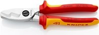 Knipex Kabelschere mit Doppelschneide 200mm, VDE-geprüft, rot - Bild 1