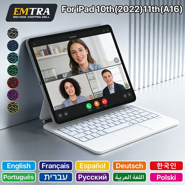 Apple Magic Keyboard mit Touchpad für iPad 10. und 11. Generation in Schwarz - Bild 1