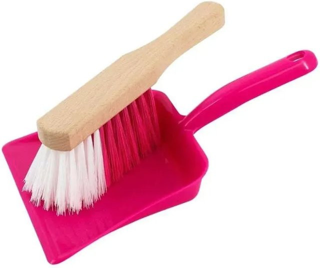 Galaflor Kehrset für Kinder mit Handfeger und Kehrblech in Pink und Weiß - Bild 1
