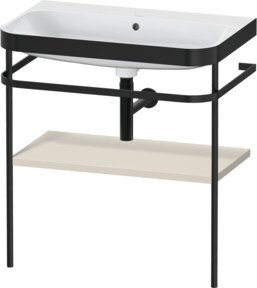 Duravit Möbelwaschtisch-Kombi Happy D.2 Plus mit Konsole, Tau matt, Weiß, B: 77,5 cm, T: 49 cm - Bild 1