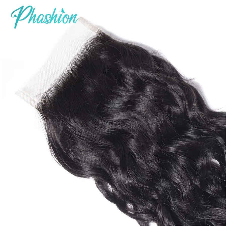 Phashion Water Wave Lace Frontal, brasilianisches Echthaar, Transparent Swiss 4x4 - Bild 5