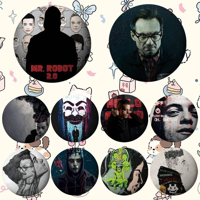 Bilibili Roboter Abzeichen, Weißblech, Pin Brosche, Unisex - Bild 1
