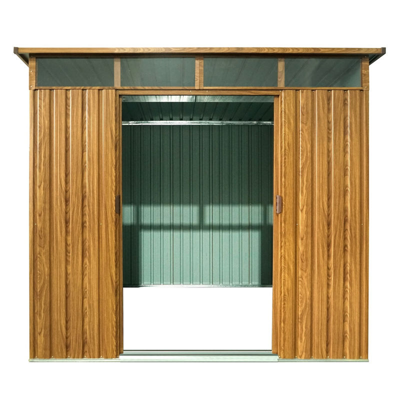 Pergart Gerätehaus Lübeck 89 in Holzoptik mit 5,98 m² Stellfläche - Bild 5