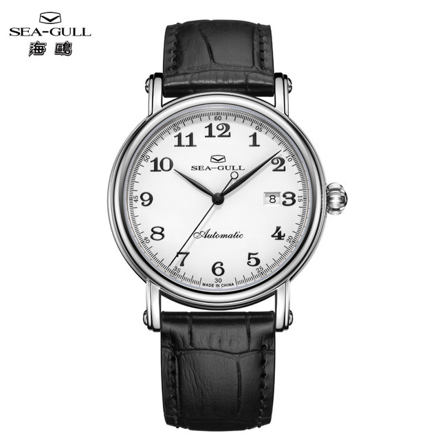 Seagull Armbanduhr Automatik, Edelstahl, 40 mm, Leder, Herren - Bild 1