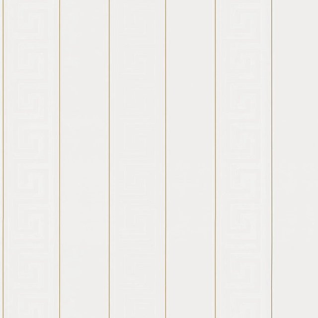 Profhome Luxus Tapete Streifen Gold Weiß glänzend Non-Woven B: 0,70 m, H: 10,05 m - Bild 1