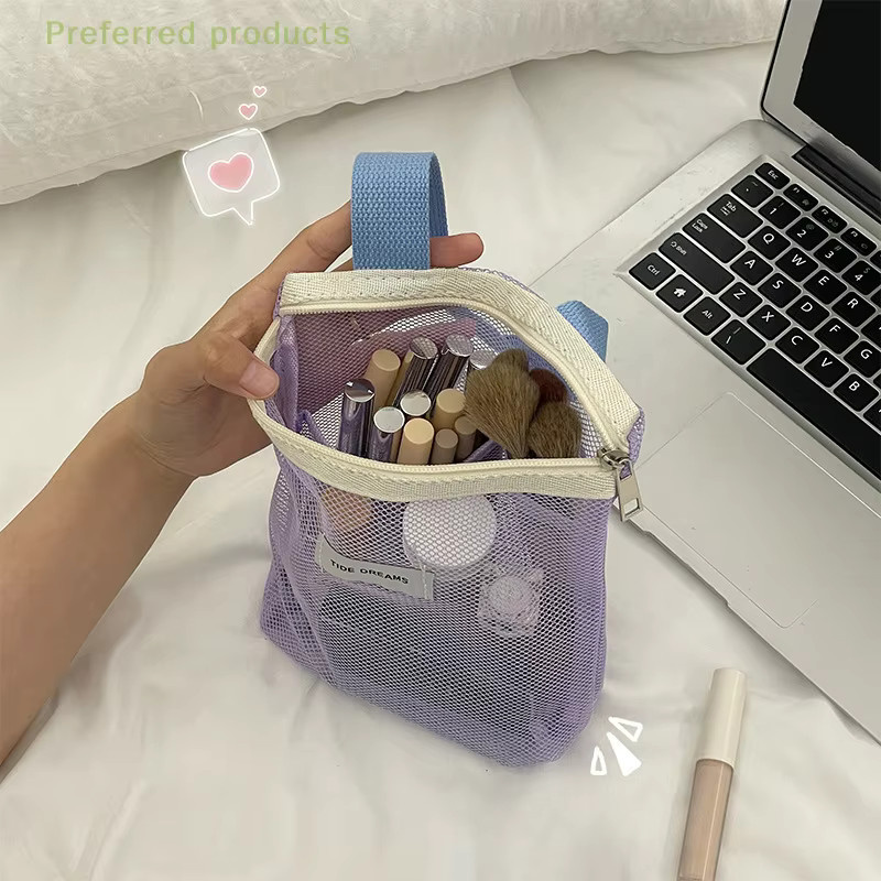 Gmarty Mesh Make-Up Kulturbeutel als tragbarer Reise-Organizer für Kosmetik und Waschutensilien - Bild 2