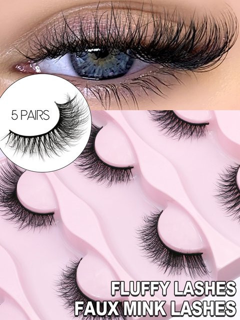 VELTRINAY Fox Eye Lashes Wispy Falsche Wimpern, Unisex - Bild 1
