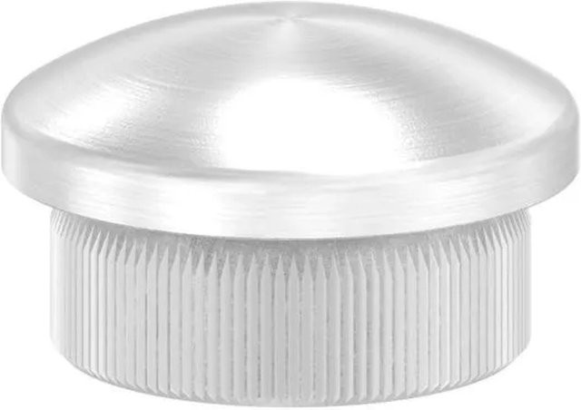 FeNau Einsteckkappe aus V2A Edelstahl in Silber für Rohr Ø 21,3 mm und Wandstärke 2,0 mm, gewölbt zum Einschlagen - Bild 1