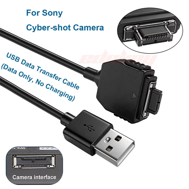 Sony USB-Kabel VMC-MD1 in Schwarz für Cyber-shot DSC-P100, P200, G1, M2, F88, T2, T30, T100, TX1, N2, H9, H10, W35, W70, W100, W150 Kameras - Bild 5