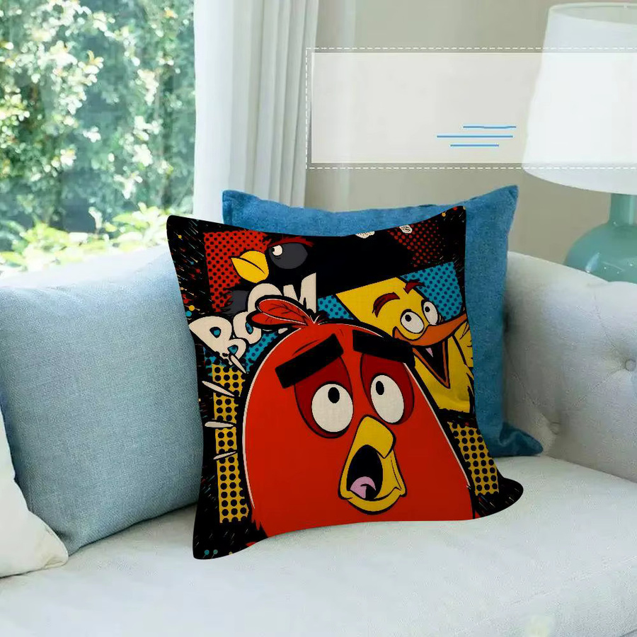 Angry Birds Kissenbezug quadratisch, buntes Motiv für Sofa und Auto - Bild 5