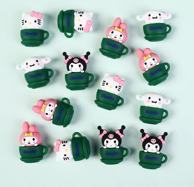 8 Stück Sanrio Silikonperlen in Mehrfarbig für DIY Schnullerketten, Clips und Kauspielzeug-Zubehör - Bild 1