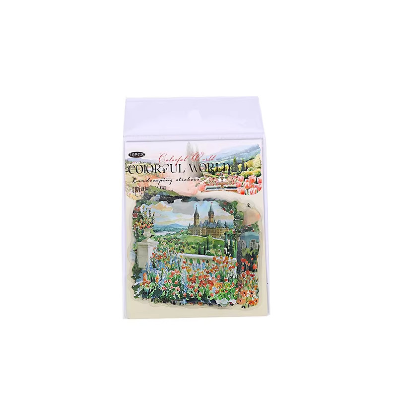 Regenbogen Welt Serie Aufkleber Set in bunten Farben für Journal und Dekoration, 3er Pack - Bild 2
