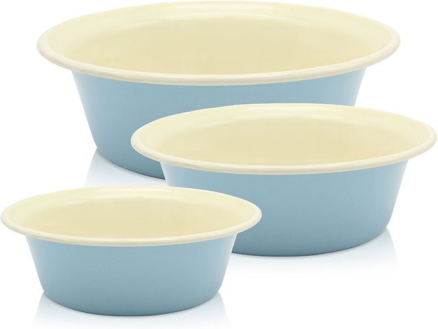 Karl Krüger Emailliertes Schüssel-Set SYLT, 3-teilig, Blau - Bild 1