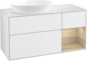V&B Waschtischunterschrank Finion in Weiß lackiert, Breite: 120 cm, Tiefe: 50,1 cm, Höhe: 50,1 cm - Bild 1