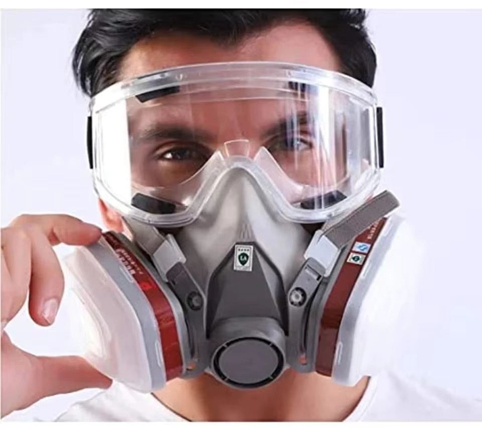 3M Staub-Gas-Atemschutzmaske 6200 als halbe Gesichtsmaske mit 2091-Filter für organische Dämpfe und chemischen Schutz beim Malen - Bild 2