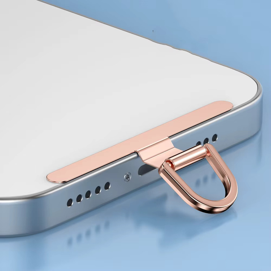 DOLANBIA Universal Handy Lanyard Patch aus Metall in Gold, ultradünne 0,3 mm Verbindungskarte als Sicherheitsclip für deine Handyhülle - Bild 3