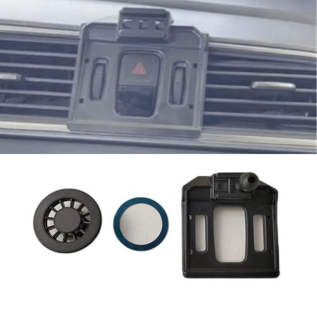 Magnetische Smartphone-Halterung aus ABS-Kunststoff für Renault Kadjar (2015-2019) in Schwarz - Bild 1