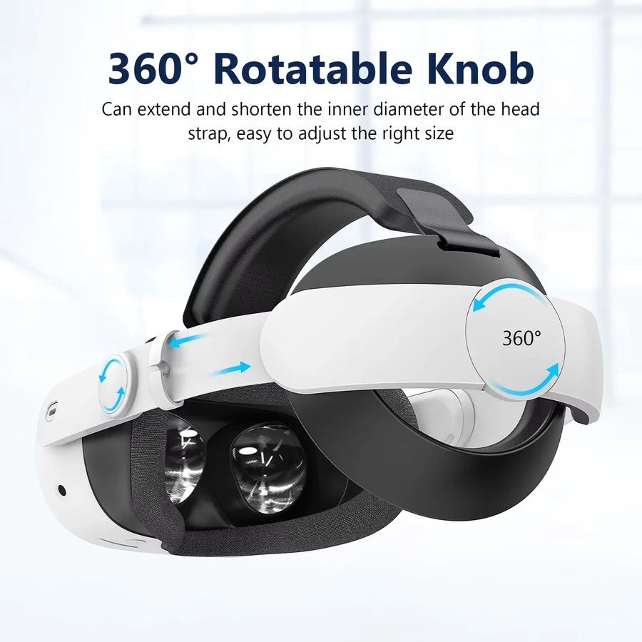 IGRARK Verstellbarer Kopfgurt für Meta Quest 3 und 3S, Verbesserter Elite-Ersatz-Kopfgurt als VR-Zubehör für Oculus Quest 3S - Bild 2