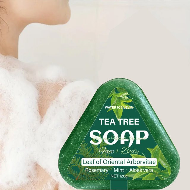 Water Ice Levin Tea Tree Shampoo-Seifenstück, 120 g, mit Hyaluronsäure, Unisex - Bild 1