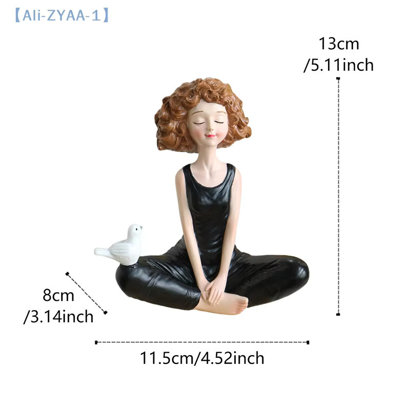 JETTING Yoga-Mädchen Kunstskulptur aus Kunstharz in Schwarz als Deko-Figur für dein Zuhause - Bild 2