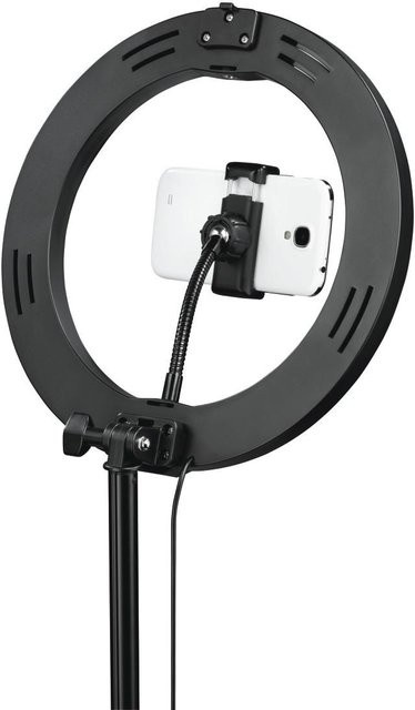 Hama LED-Ringleuchte SpotLight FoldUp 102 in Schwarz mit Bluetooth und USB-A für Smartphones - Bild 1