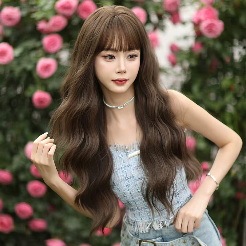 7JHH WIGS Perücke, Lange Wasserwellen, Braun, Damen - Bild 2