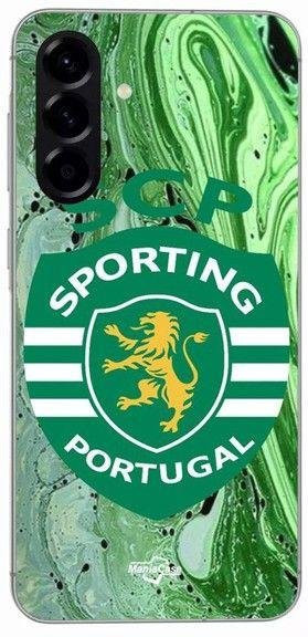 Maniacase Schutzhülle für Samsung Galaxy A26 mit Sporting Portugal Design in Schwarz und Grün - Bild 1