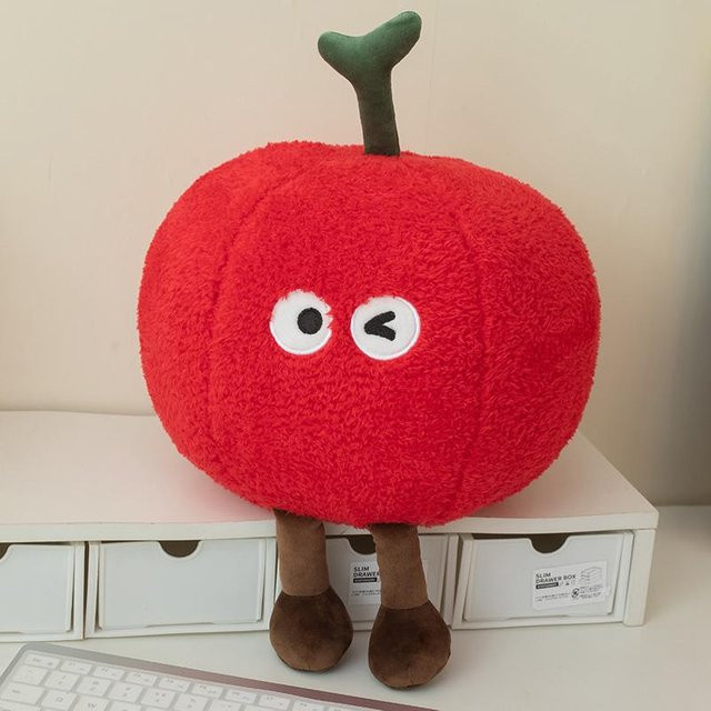 Binchi Fitness Kirschfrucht Plüschkissen in Rot als dekoratives Plüschtier für Sofa und Stuhl - Bild 1
