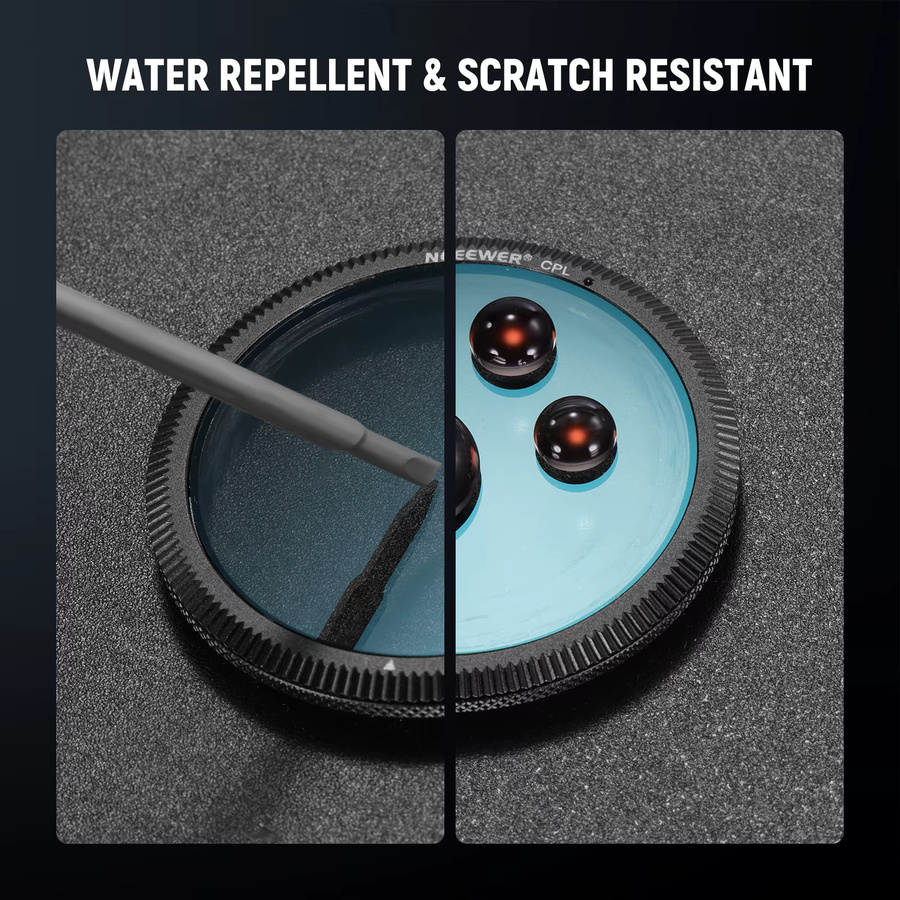 NEEWER 40mm CPL-Filter ultraflacher zirkularer Polarisationsfilter für Vantrue N4 Pro N5 E1Pro E1 E2 E3 E1Lite S1 Pro N2X Dashcam in Transparent/Blau - Bild 2