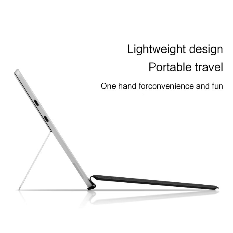 AJIUYU Bluetooth-Tastatur mit Touchpad und Hintergrundbeleuchtung für Microsoft Surface Pro 11 10 9 8 in Schwarz - Bild 2