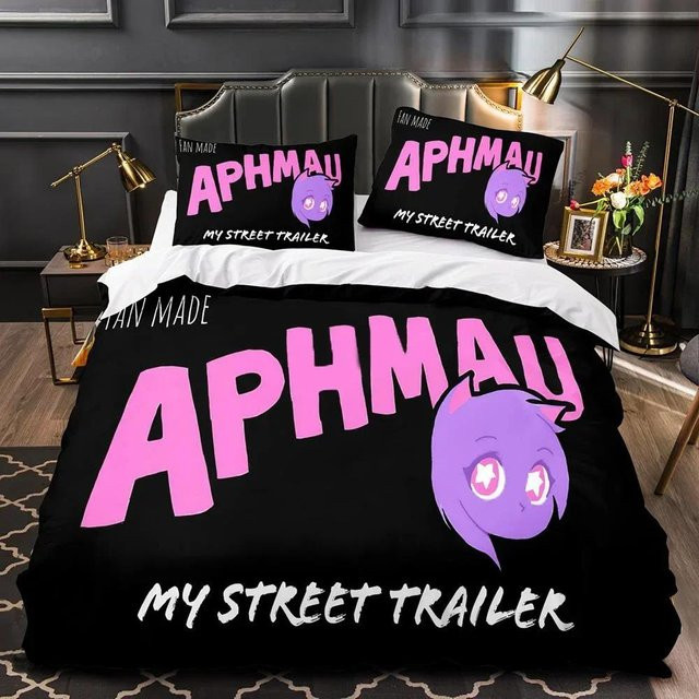 Aphmau Bettdecken-Set mit Bettbezug und Kissenbezug für Kinderzimmer, Lodestar, Schwarz, B/H: 240 x 210 cm - Bild 1