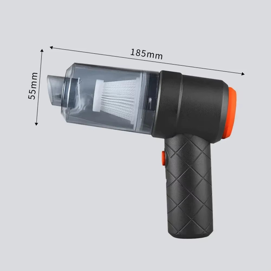 Kabelloser Hochleistungs-Handstaubsauger für Auto und Zuhause, 120 W, Schwarz, Wiederaufladbar - Bild 2
