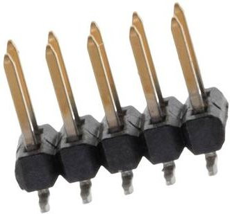 Molex Einbau-Stiftleiste Standard 2 Reihen in Schwarz und Gold - Bild 1