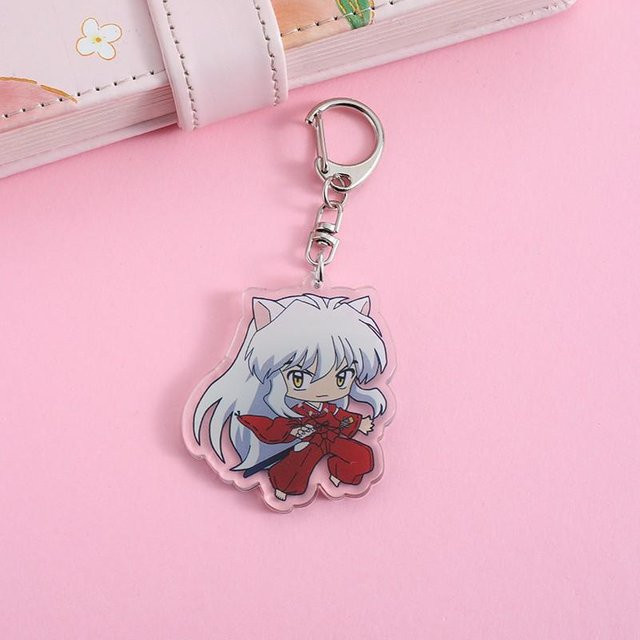 CHIC STUDIO Schlüsselanhänger Anime Inuyasha, Acryl, 5cm, Unisex, grau - Bild 1