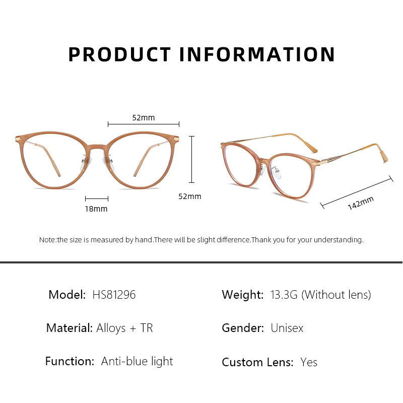 BLMUSA Lesebrille, Rund, Vollrand, Braun, Damen - Bild 2