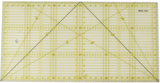 CosyHome Acryl-Quilt-Lineal in Beige mit präziser Skala für Patchwork und DIY-Nähprojekte - Bild 1