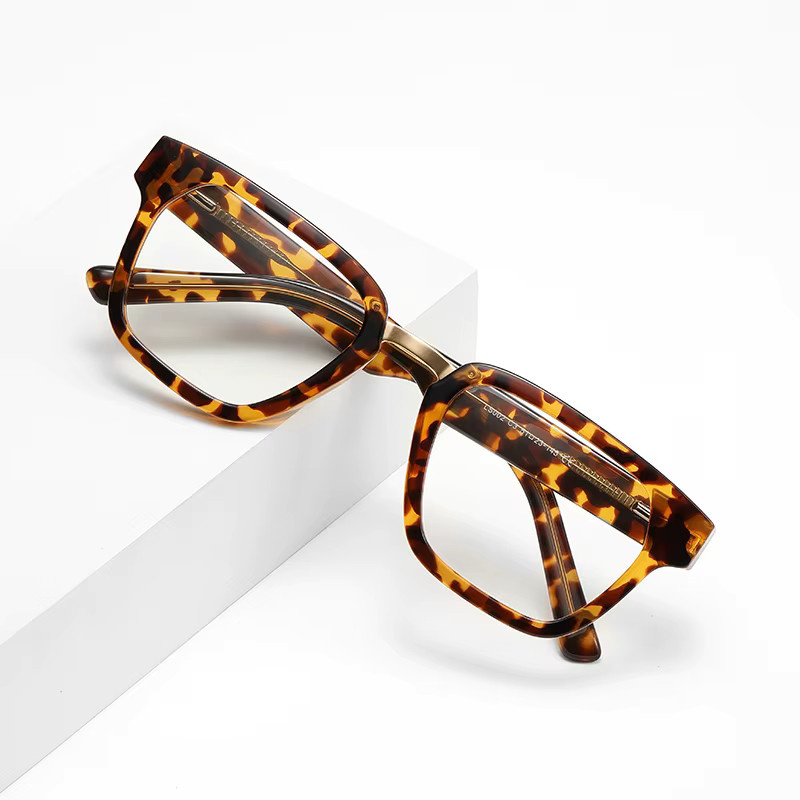 TWOOO Korrektionsbrille, Unisex, Vollrand, quadratisch, TR90, braun - Bild 2