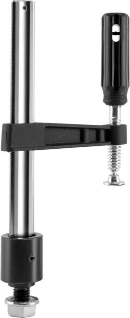 STAHLWERK Spannzwinge mit Fixierbolzen und Anschlag in Schwarz, B/T/H: 80 x 200 mm - Bild 1