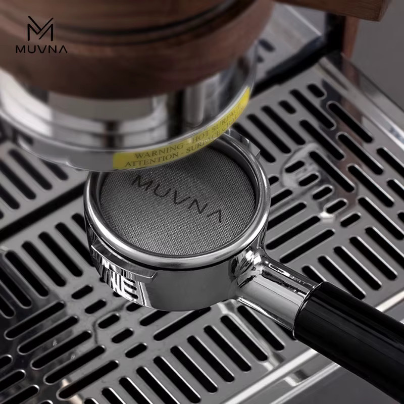 Muvna Espresso Puck Sieb aus Edelstahl in Silber, runder Kaffeefilter für Baristas - Bild 4