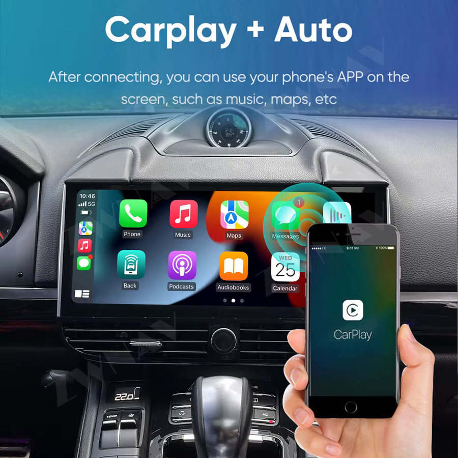 ZWNAV Android 13 Multimedia Player mit Qualcomm Prozessor und GPS für Porsche Cayenne 958 92A (2010-2017) in Schwarz mit Carplay und Navigation - Bild 5
