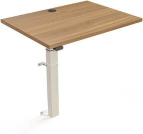 STIER Elektrisch höhenverstellbarer Steh-Tisch 501-9 in Nussbaum, B/T: 80 x 60 cm