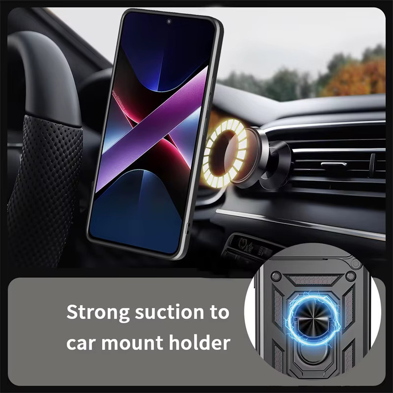 Stoßfeste Schutzhülle mit magnetischem Ring für Tecno Camon 40 Pro 4G 5G und Tecno Camon 40 4G in Schwarz oder Rot - Bild 2