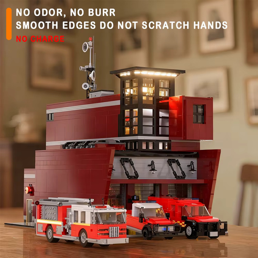 Yangkili Feuer Station Bausteine, Feuerwehr, 3079 Teile - Bild 2