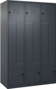C+P Z-Spind Classic PLUS Spind mit 6 Fächern, Anthrazit/Grau, B/H/T: 120 x 185 x 50 cm - Bild 1