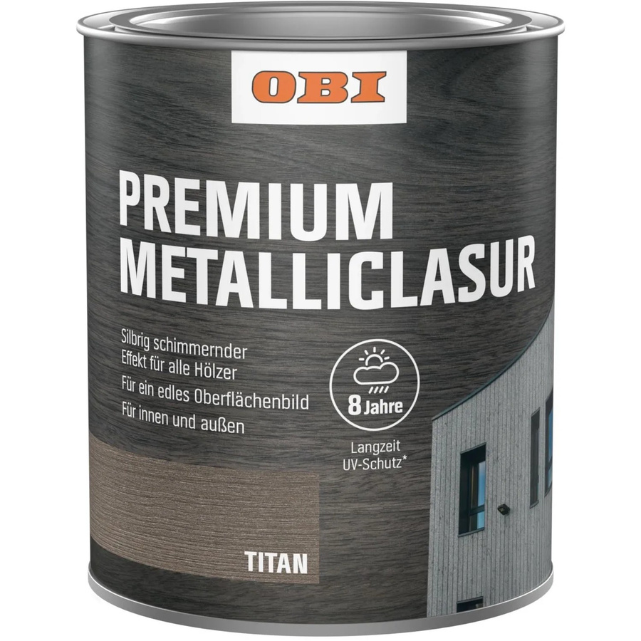 OBI Metallic Lasur Premium Titan in Silber, 2,5 l - Bild 2