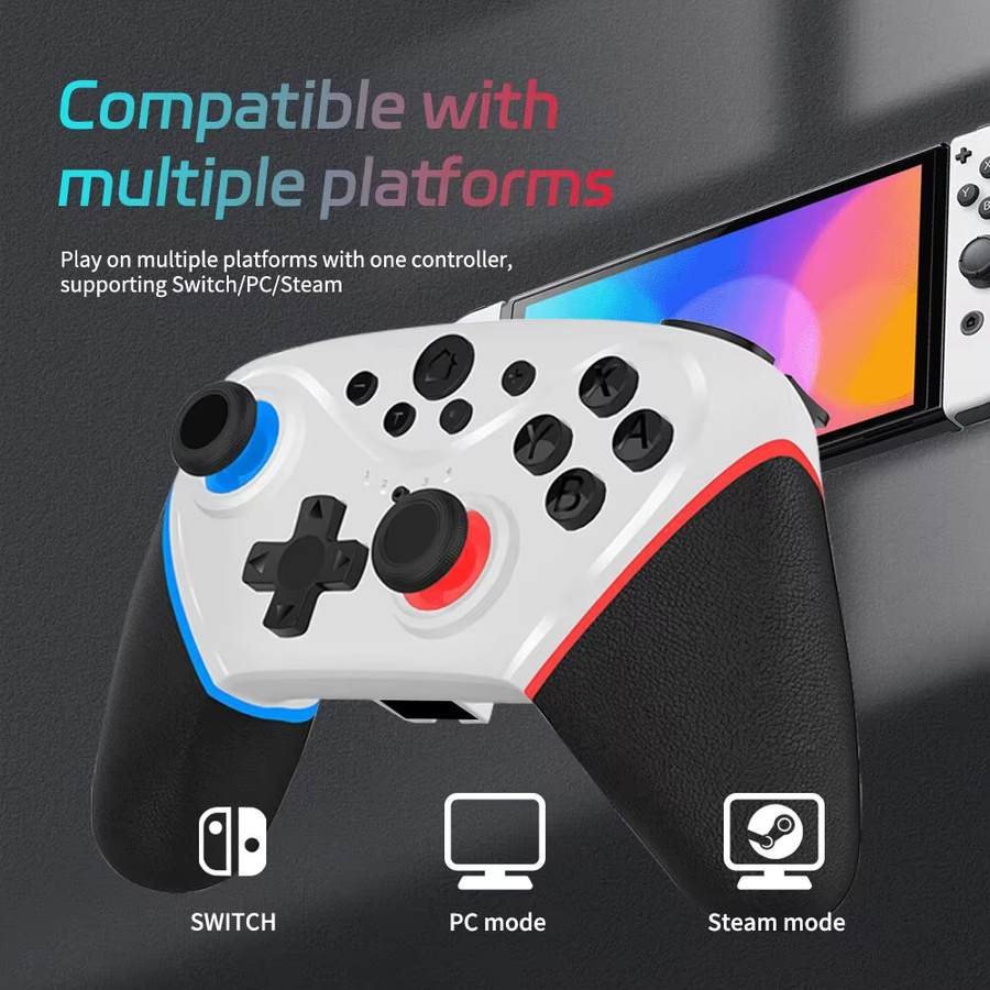 KEKEGAME Wireless Switch Controller für Nintendo Switch, Lite und OLED mit Turbo-Funktion und Weckfunktion in Schwarz oder Weiß - Bild 3