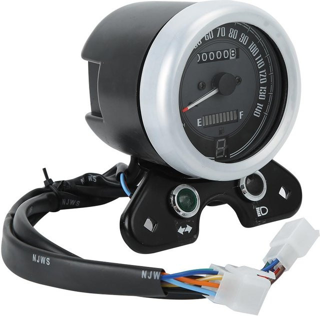 Neoglint Multifunktionaler Retro LED Tachometer mit Kraftstoffanzeige in Schwarz passend für CG125 - Bild 1