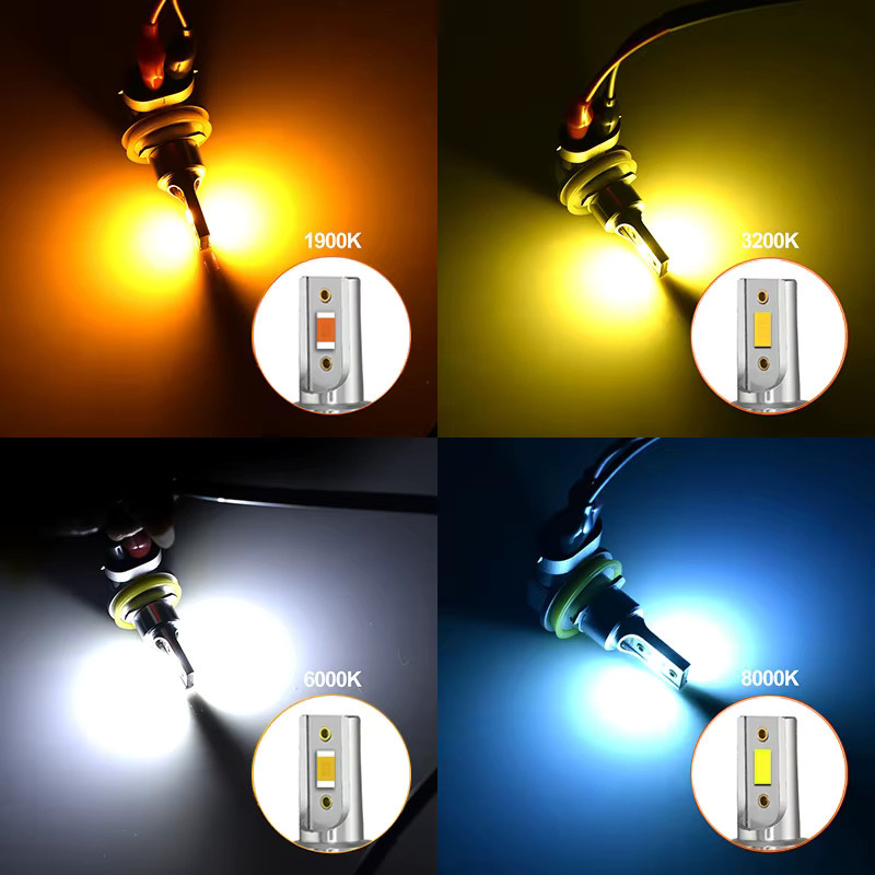 Ultra leistungsstarke LED Nebelscheinwerferlampen H11 H8 H9 H16 9005 HB3 9006 HB4 in Silber, 200 % heller als Halogen, Plug & Play für dein Auto - Bild 3