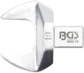 BGS Einsteck-Maulschlüssel 6900-18 aus Chrom-Vanadium in Silber, Schlüsselweite 18 mm, Aufnahme 9 x 12 mm - Bild 1