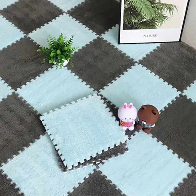 20 Stück DHDH Puzzlematten für Kinder in Pink, Rot und Multicolour, schmutzabweisende Bodenmatten zum Krabbeln für Wohnzimmer und Schlafzimmer - Bild 1